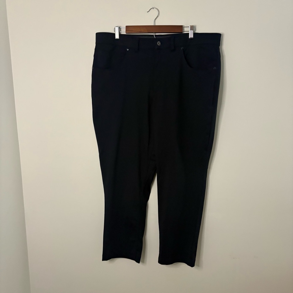 Avalanche Men’s Basic Black Pants everyday Straight-Leg Pants 40